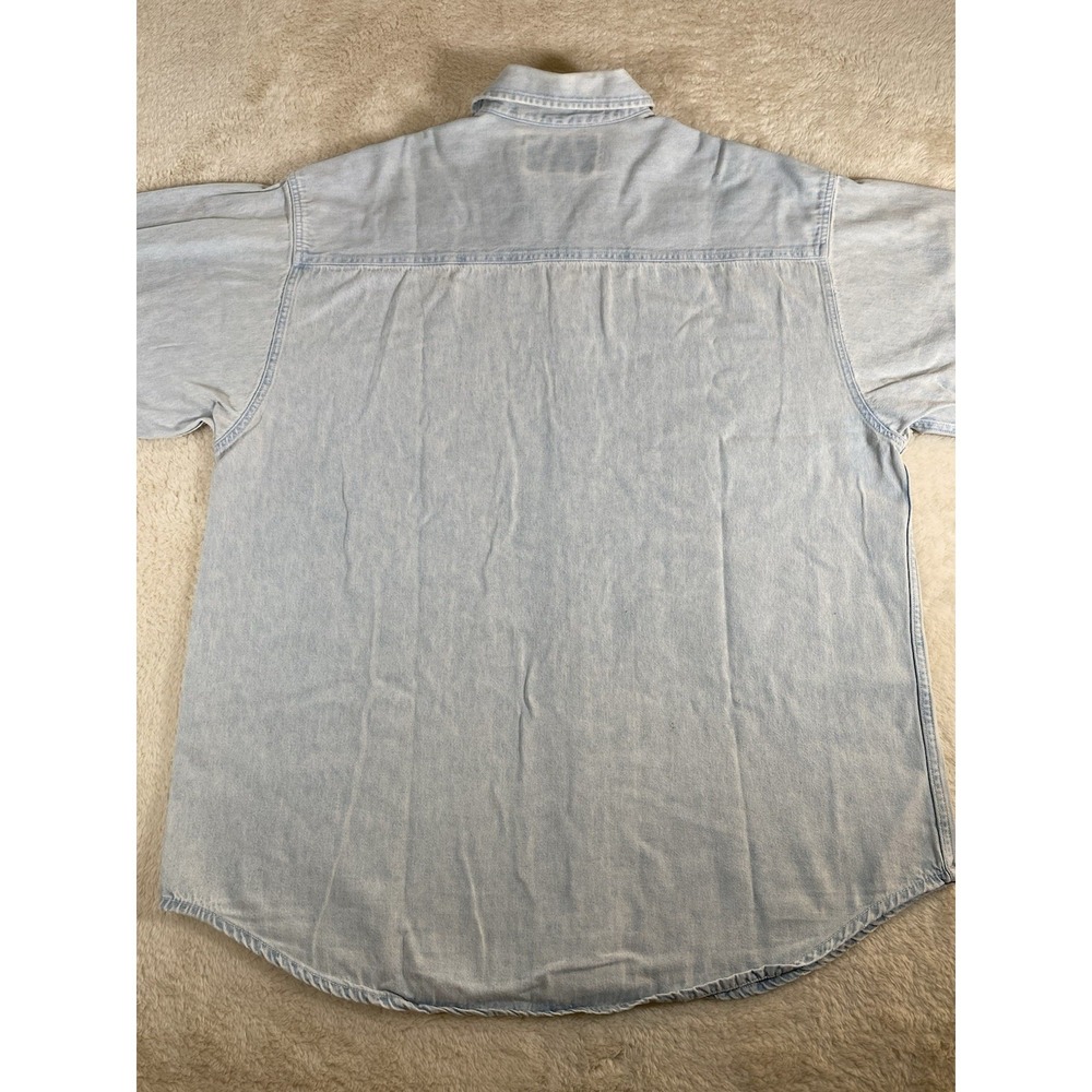 Harley Davidson Men's XL Long Sleeve Vintage Button Up Denim Shirt - Picture 10 of 16